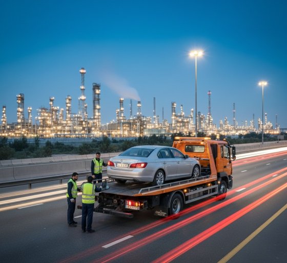 سطحة الجبيل الصناعية على مدار 24 ساعة - towing services in jubail industrial area