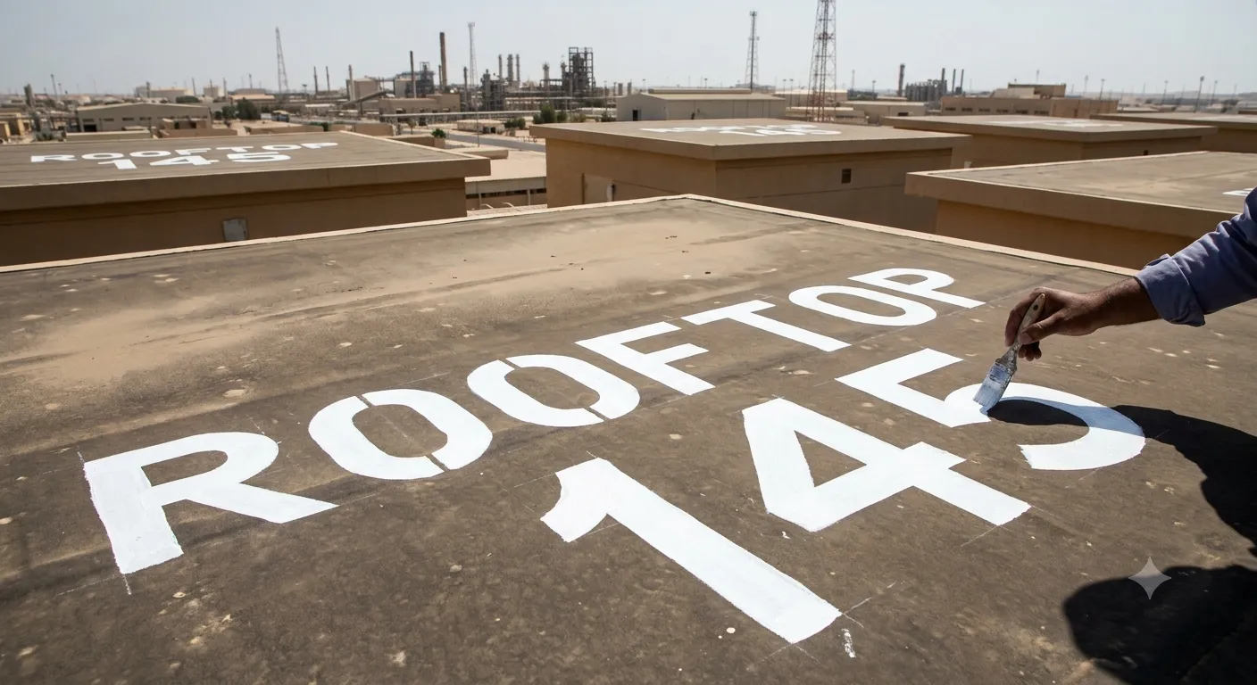 His rooftop number in Jubail
