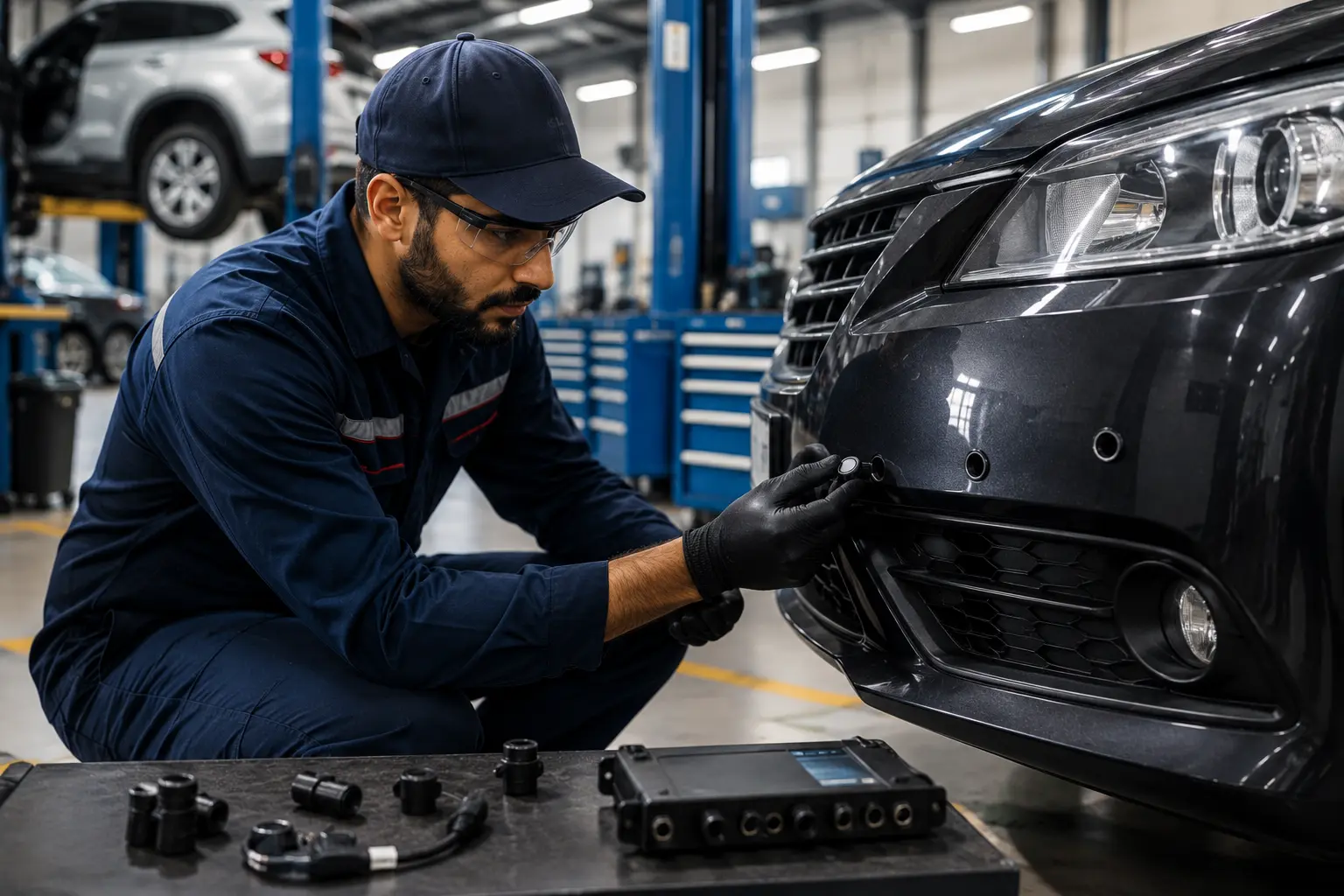 Installation inspection of sensors cars