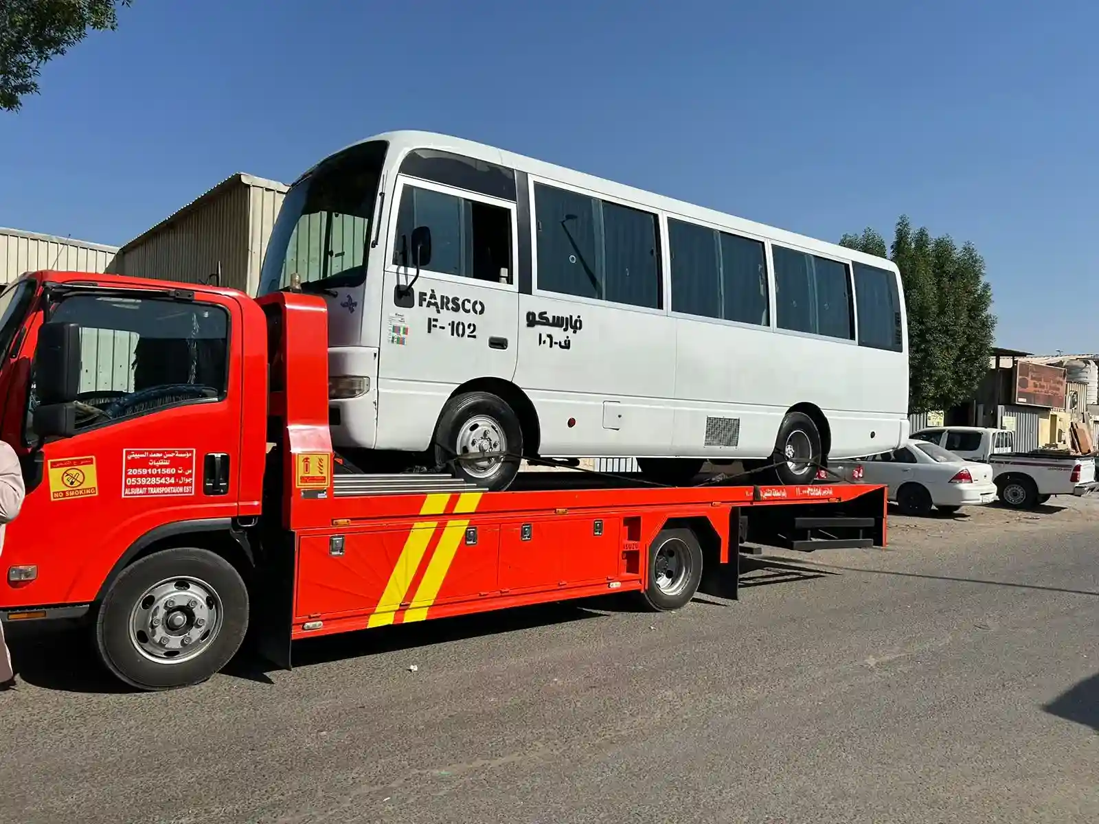 Flatbed truck in Jubail Industrial City