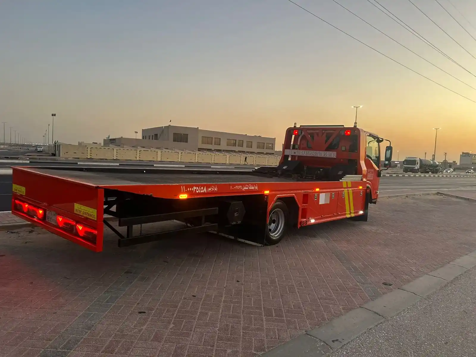 Flatbed truck near Jubail