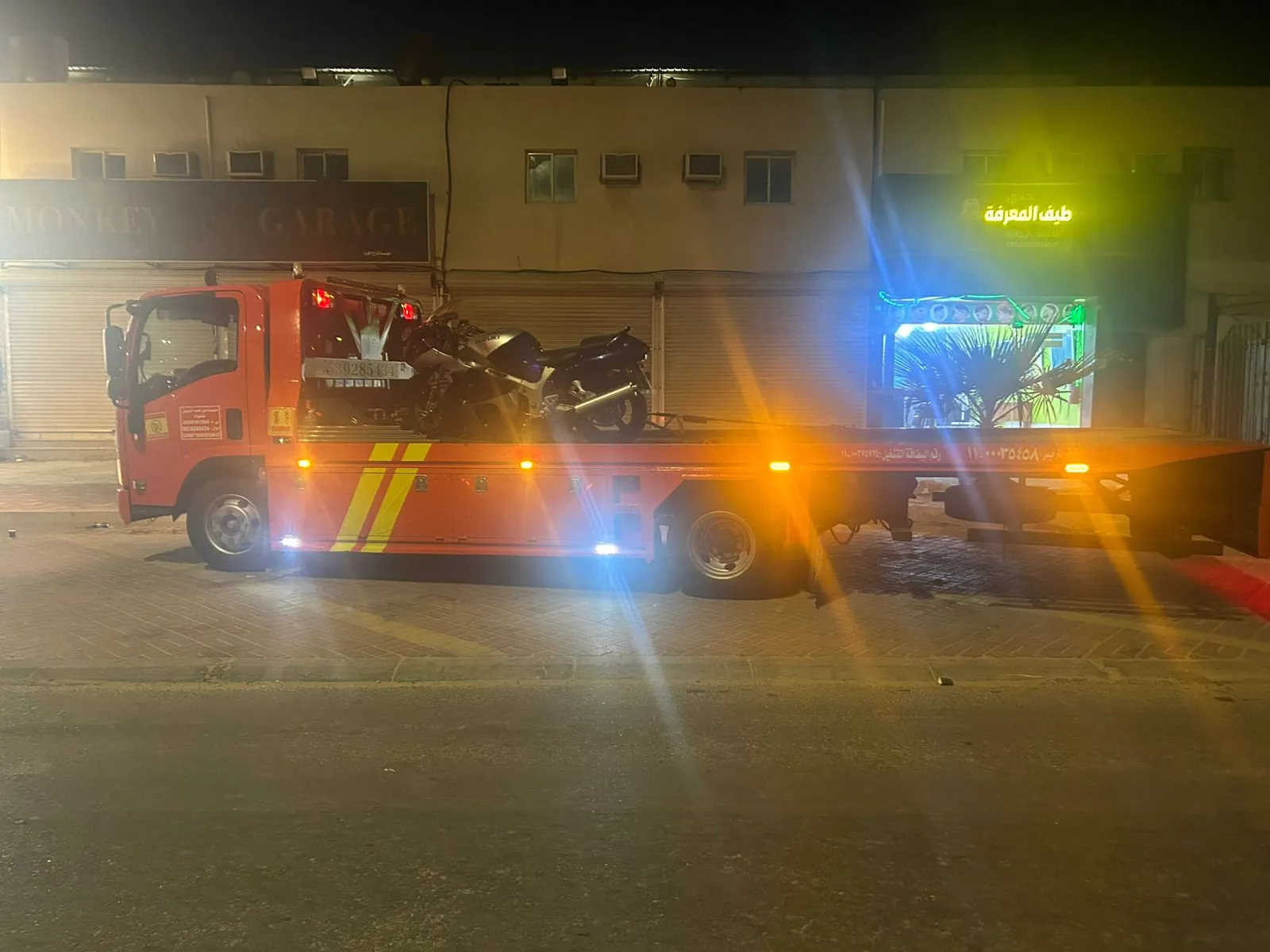 Flatbed truck near Jubail city